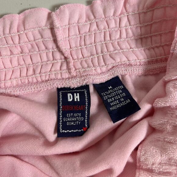 VINTAGE Y2K Derek Heart Pink Terry Cloth Skirt - Picture 2 of 5